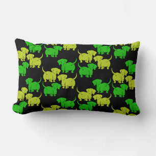 German Dachshund Dog Patterns Lumbar Cushion