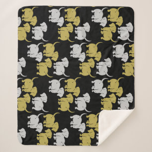 German Dachshund Dog Patterns Sherpa Blanket