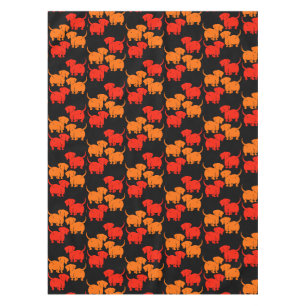 German Dachshund Dog Patterns Tablecloth