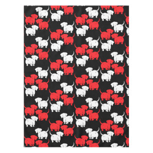 German Dachshund Dog Patterns Tablecloth