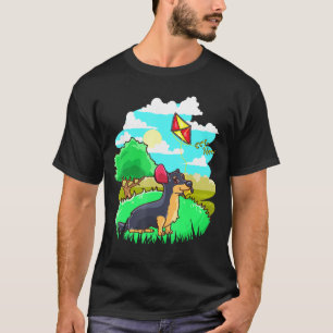 German Dachshund Flying Kite T-Shirt