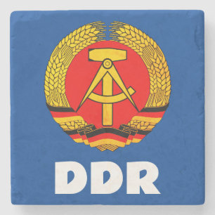 German Democratic Republic (DDR, GDR) East Germany Stone Coaster