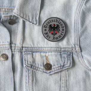 German/Deutschland Forever/eagle/iron cross 6 Cm Round Badge