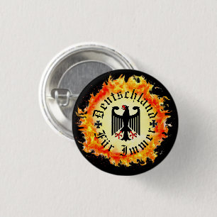 German/Deutschland Forever/eagle/iron cross/fire 3 Cm Round Badge