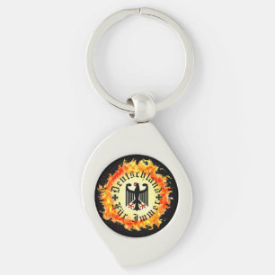 German/Deutschland Forever/eagle/iron cross/fire Key Ring