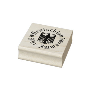 German/Deutschland fur immer/black eagle Rubber Stamp