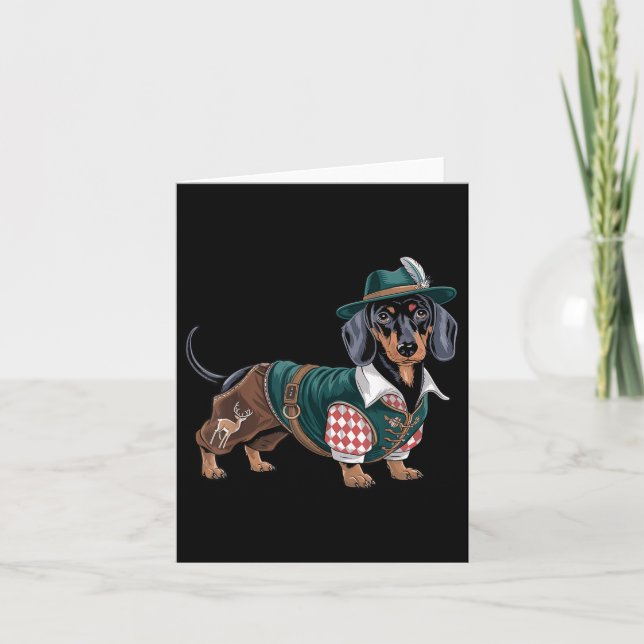 German Dog Dachshund Bavarian Weiner Sausage _3  Card (Front)
