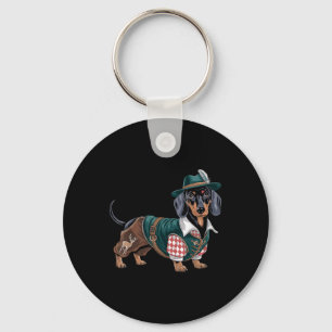 German Dog Dachshund Bavarian Weiner Sausage _3 Key Ring