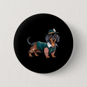 German Dog Dachshund Bavarian Weiner Sausage _5  6 Cm Round Badge