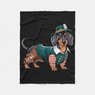 German Dog Dachshund Bavarian Weiner Sausage _5 Fleece Blanket