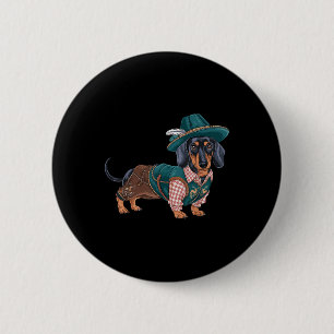 German Dog Dachshund Bavarian Weiner Sausage _6 6 Cm Round Badge