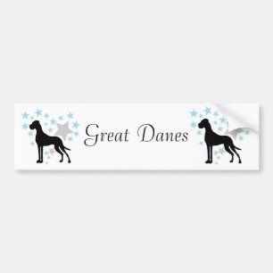 German Dogge and a star heart Bumper Sticker