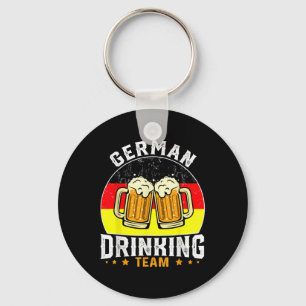 German Drinking Team Beer Party Men Women  Key Ring