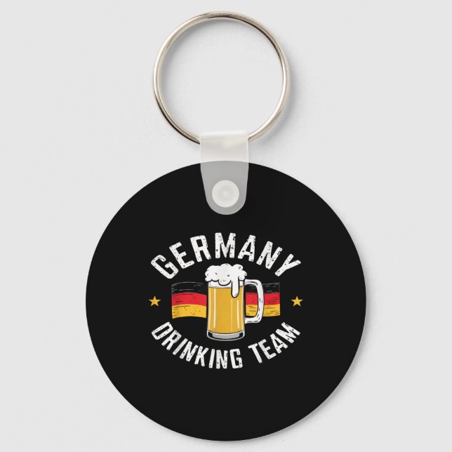 German Drinking Team Germany Flag Funny Gift  Key Ring (Front)
