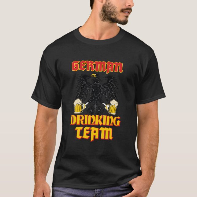 German Drinking Team Germany Flag Funny Oktoberfes T-Shirt (Front)
