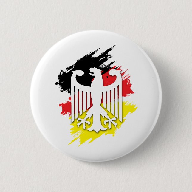German Eagle 6 Cm Round Badge (Front)
