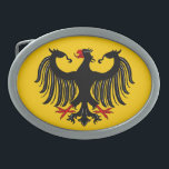 German Eagle Belt Buckle<br><div class="desc">This German eagle design by Richard H. Fay melds the modern and the mediaeval. It was inspired by both the modern federal eagle and various mediaeval heraldic eagles.</div>