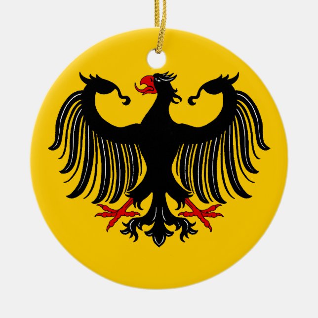 German Eagle Ceramic Tree Decoration (Front)