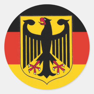 German Eagle Flag Classic Round Sticker
