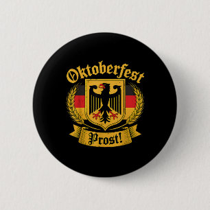 German Eagle Prost Vintage Beer Festival Outfit 6 Cm Round Badge
