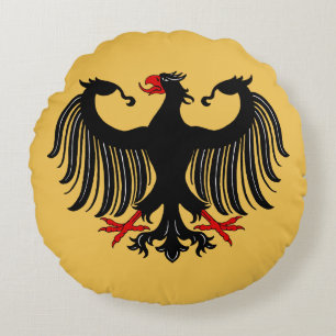 German Eagle Round Cushion