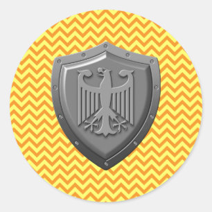 German Eagle Shield Classic Round Sticker