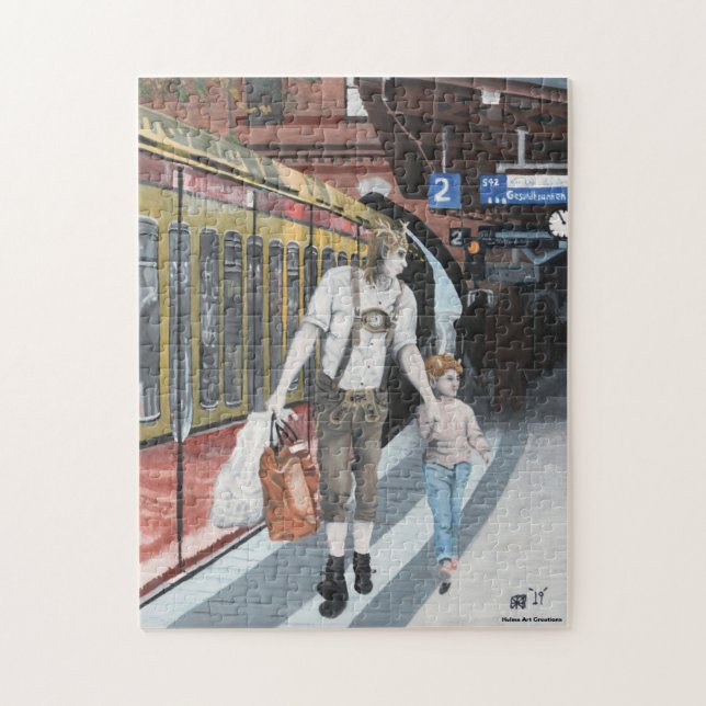 German Elf Shopping Fantasy Medium Jigsaw Puzzle (Vertical)