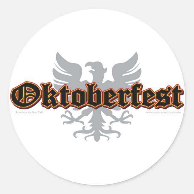 German-Fest-Bird Classic Round Sticker (Front)