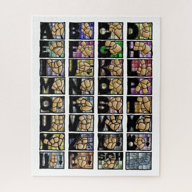 German Fingerspell 3 (2025) Jigsaw Puzzle (Vertical)