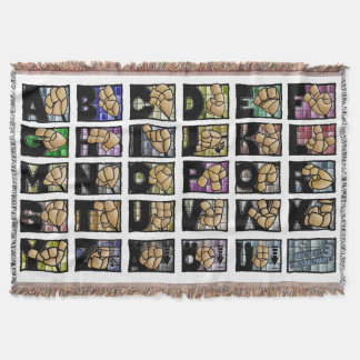 German Fingerspell 3 (2025) Throw Blanket