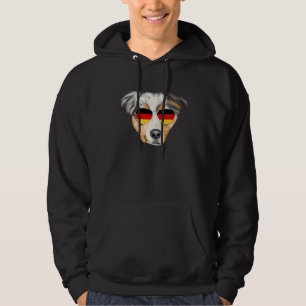 German Flag Australian Shepherd Dog Germany Pocket Hoodie