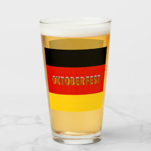 German Flag Beer Festival Oktoberfest Glass