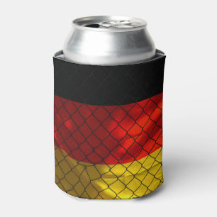 German Flag behind Chain Link Fence Can Cooler