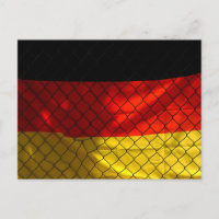 German Flag behind Chain Link Fence