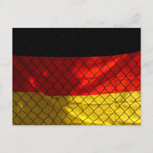 German Flag behind Chain Link Fence Postcard