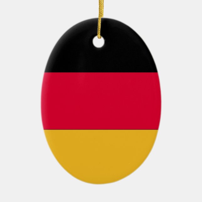 German Flag Ceramic Ornament (Front)