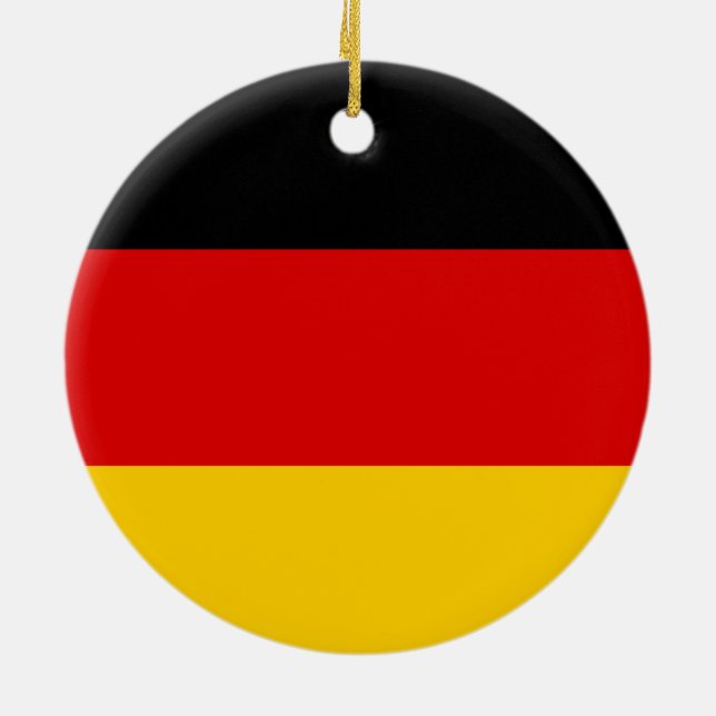 German flag ceramic tree decoration (Back)