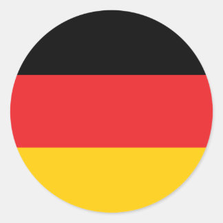 German flag classic round sticker