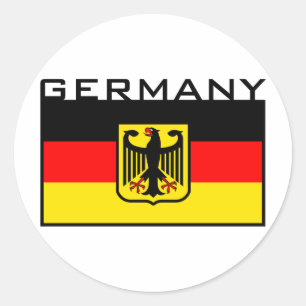 German Flag Classic Round Sticker