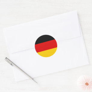 German flag classic round sticker