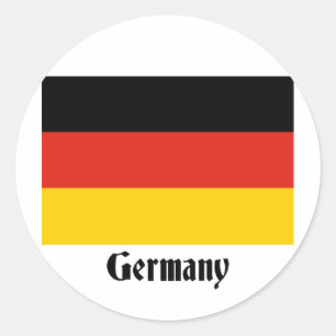 German Flag Classic Round Sticker