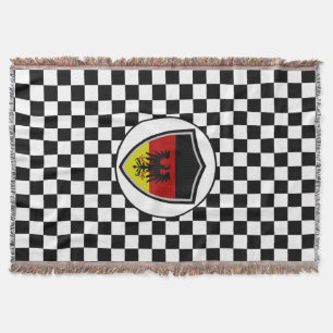 German flag-coat arms throw blanket