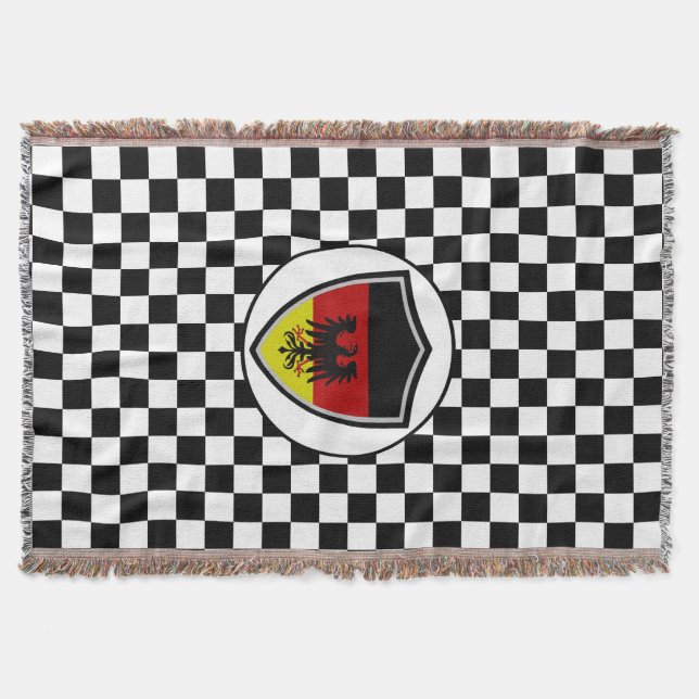 German flag-coat arms throw blanket (Front)