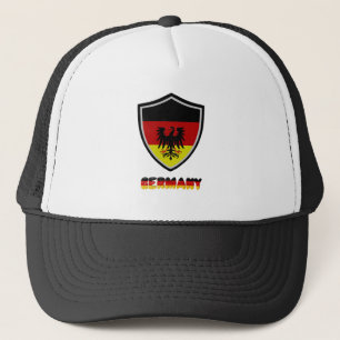 German flag-coat arms trucker hat