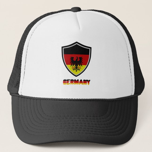 German flag-coat arms trucker hat (Front)