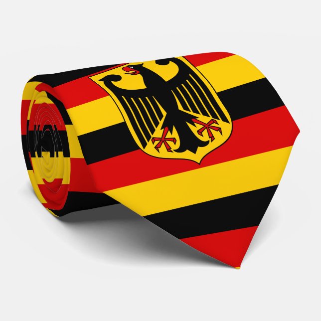 German Flag & Coat of Arms, Flag of Germany Tie (Rolled)