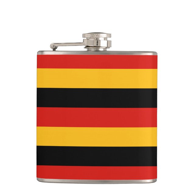 GERMAN FLAG COLORS HIP FLASK (Front)