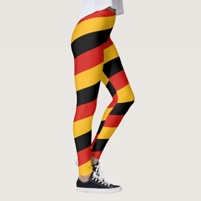 GERMAN FLAG COLORS stripes + your ideas Leggings (Right)
