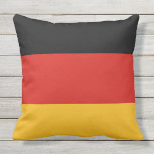GERMAN FLAG COLORS stripes + your ideas Outdoor Cushion