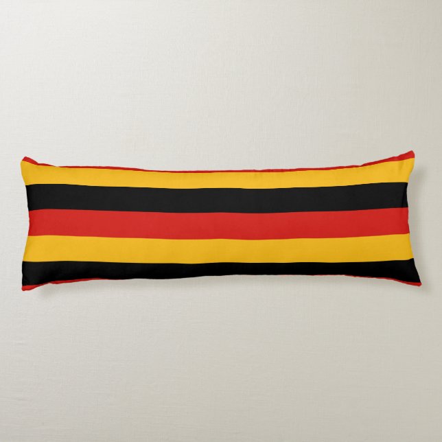 GERMAN FLAG COLORS + your ideas Body Cushion (Back)